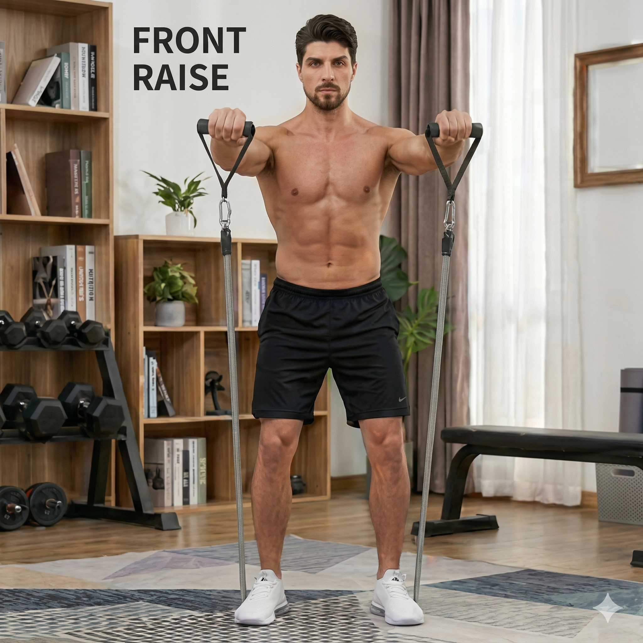 Resistance Bands Set for Men & Women – Adjustable Resistance Tubes with Handles, Door Anchor & Ankle Straps – Home Gym Workout Equipment for Strength Training, Yoga, Pilates & Full Body Exercise